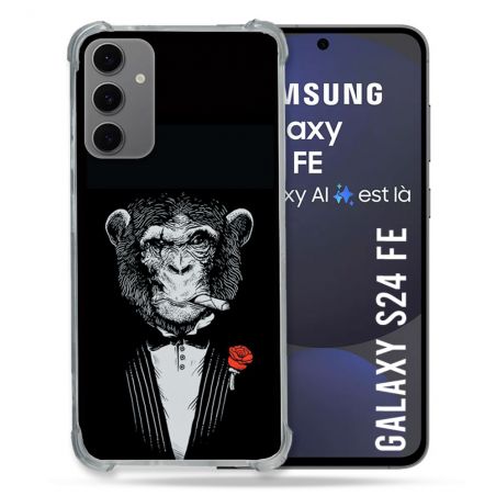 Coque Renforcée Pour Samsung Galaxy S24 FE Decale Singe Mafia
