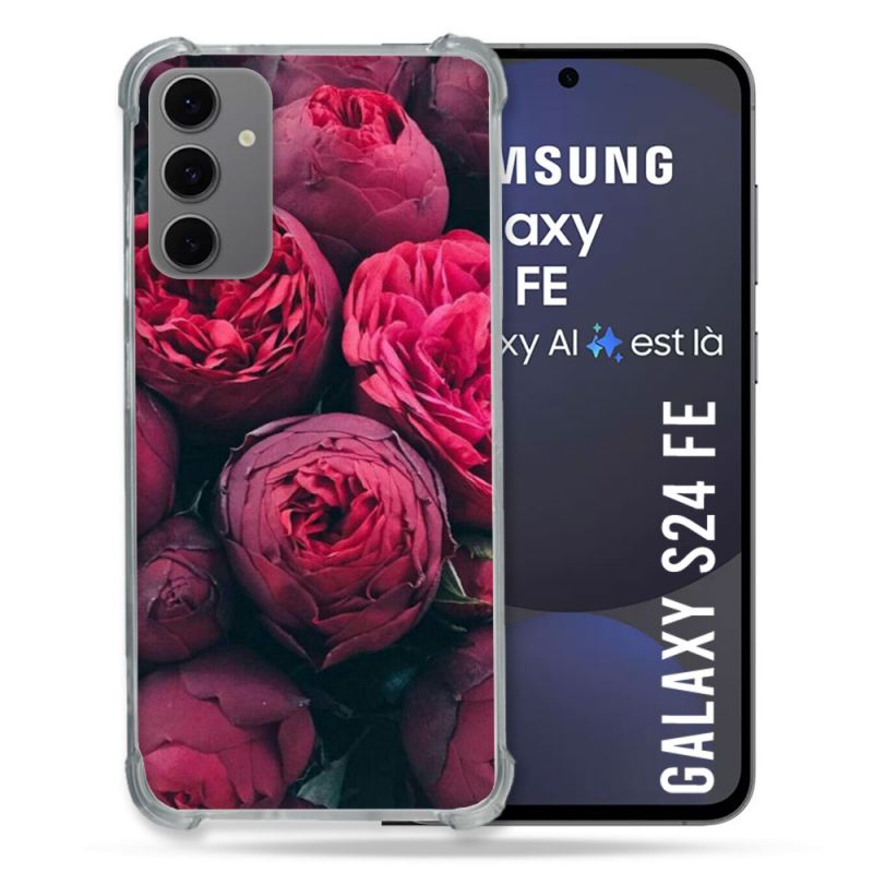 Coque Renforcée Pour Samsung Galaxy S24 FE Fleur Pivoine