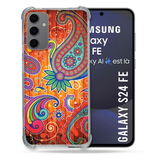 Coque Renforcée Pour Samsung Galaxy S24 FE Fleur Psychedelic