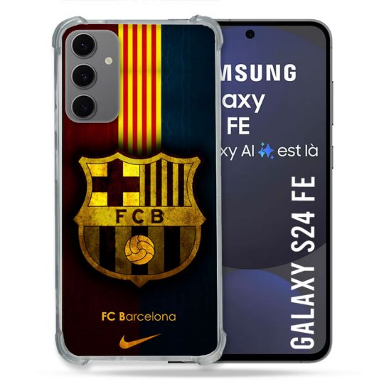 Coque Renforcée Pour Samsung Galaxy S24 FE Foot FC Barcelone Vintage