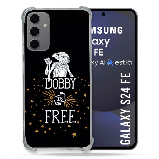 Coque Renforcée Pour Samsung Galaxy S24 FE Harry Potter Dobby Free Noir