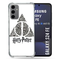 Coque Renforcée Pour Samsung Galaxy S24 FE Harry Potter Hollows triangle Blanc