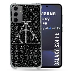 Coque Renforcée Pour Samsung Galaxy S24 FE Harry Potter Hollows Triangle Noir