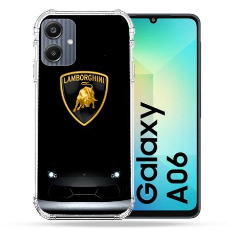 Coque Renforcée Pour Samsung Galaxy A06 Lamborghini Noir