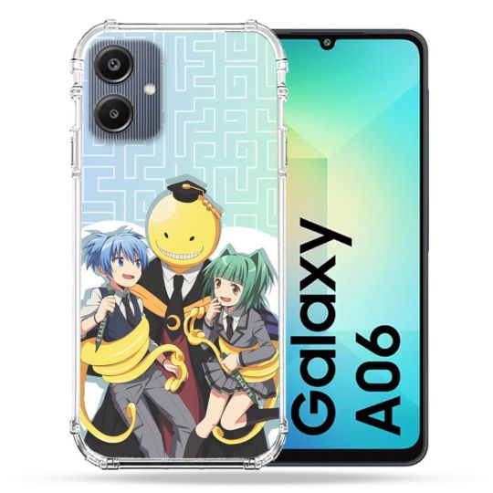 Coque Renforcée Pour Samsung Galaxy A06 Manga Assassination Classroom Kuro Trio