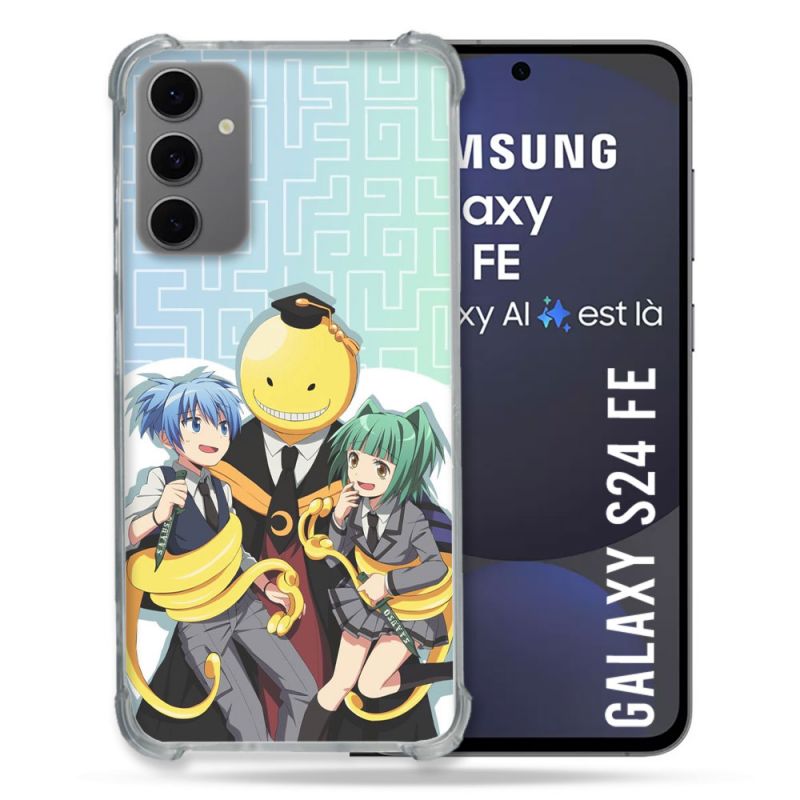 Coque Renforcée Pour Samsung Galaxy S24 FE Manga Assassination Classroom Kuro Trio