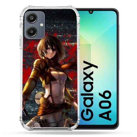 Coque Renforcée Pour Samsung Galaxy A06 Manga Attaque Titans Mikasa