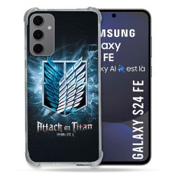 Coque Renforcée Pour Samsung Galaxy S24 FE Manga Attaque Titans Noir