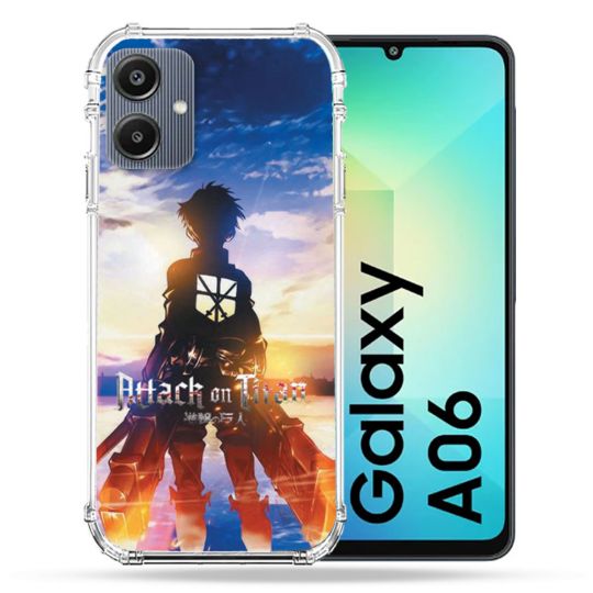 Coque Renforcée Pour Samsung Galaxy A06 Manga Attaque Titans Soleil