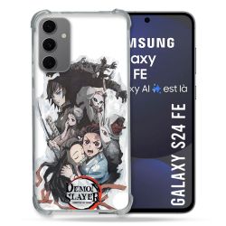 Coque Renforcée Pour Samsung Galaxy S24 FE Manga Demon Slayer Blanc