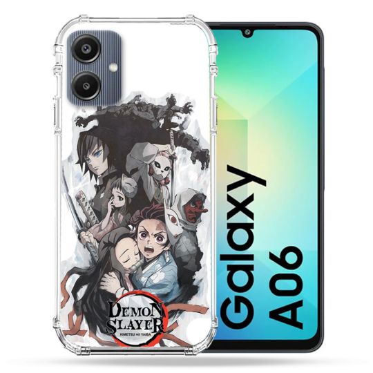 Coque Renforcée Pour Samsung Galaxy A06 Manga Demon Slayer Blanc