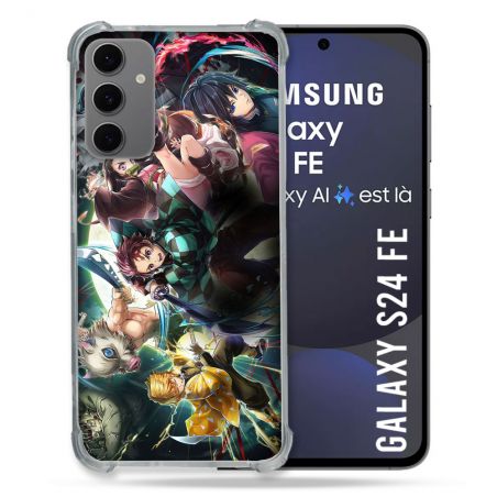 Coque Renforcée Pour Samsung Galaxy S24 FE Manga Demon Slayer Groupe