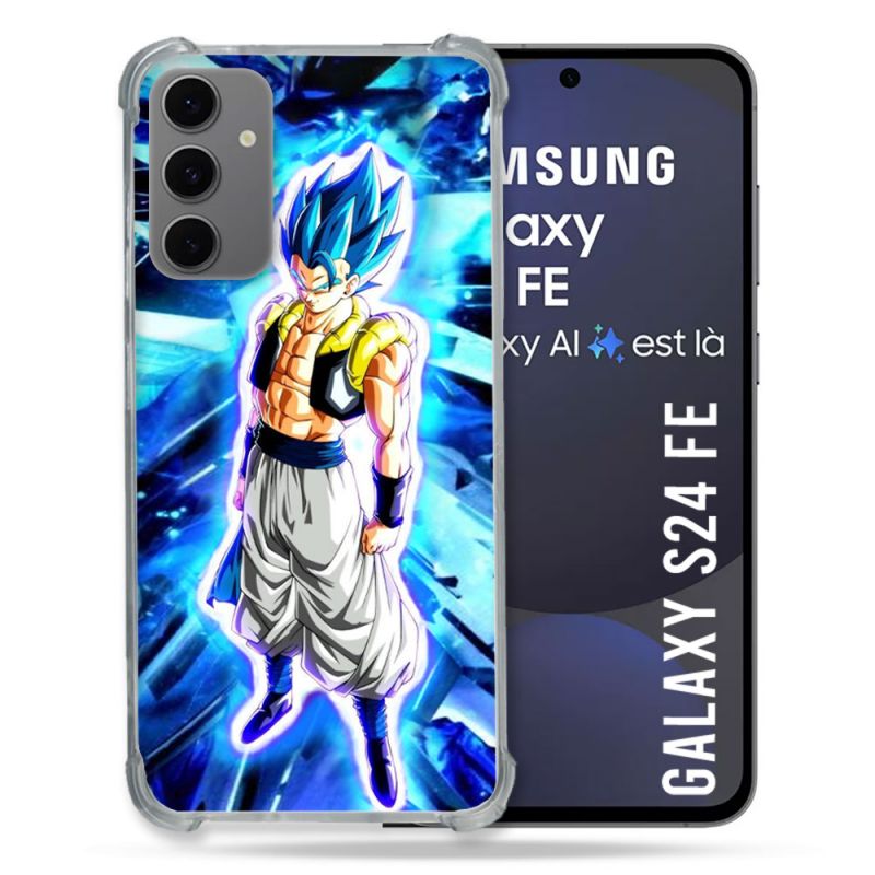 Coque Renforcée Pour Samsung Galaxy S24 FE Manga Dragon Ball Gogeta Lumiere