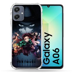 Coque Renforcée Pour Samsung Galaxy A06 Manga Demon Slayer Noir