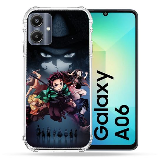 Coque Renforcée Pour Samsung Galaxy A06 Manga Demon Slayer Noir