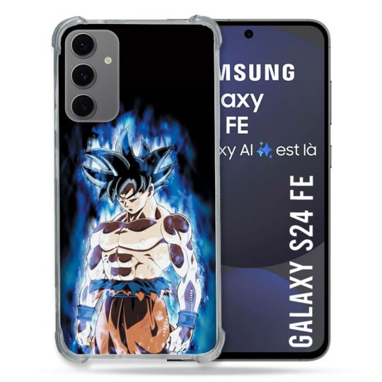 Coque Renforcée Pour Samsung Galaxy S24 FE Manga Dragon Ball Sangoku Noir