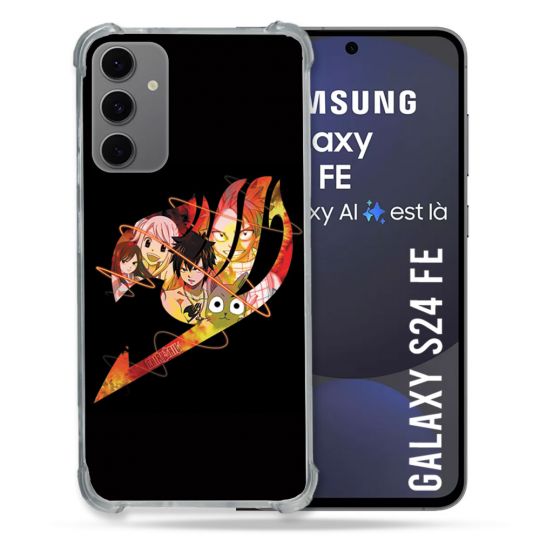 Coque Renforcée Pour Samsung Galaxy S24 FE Manga Fairy Tail Logo Noir