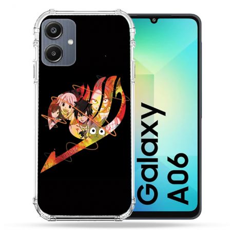 Coque Renforcée Pour Samsung Galaxy A06 Manga Fairy Tail Logo Noir