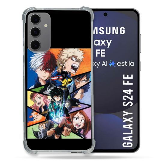 Coque Renforcée Pour Samsung Galaxy S24 FE Manga My Hero Academia Noir