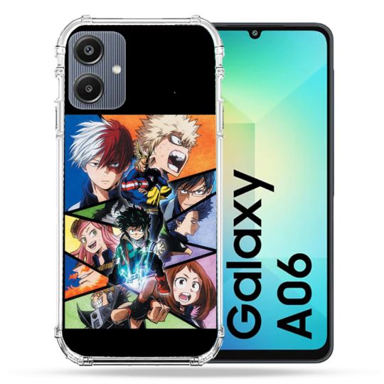 Coque Renforcée Pour Samsung Galaxy A06 Manga My Hero Academia Noir
