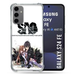 Coque Renforcée Pour Samsung Galaxy S24 FE Manga SAO sword Art Online Blanc