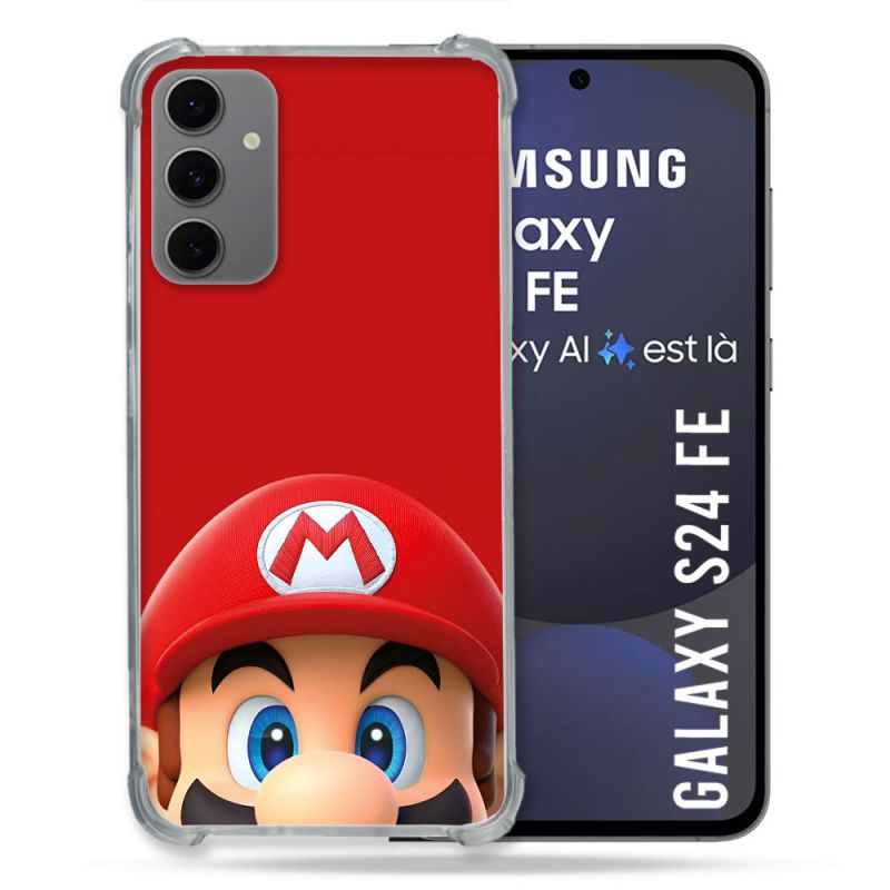 Coque Renforcée Pour Samsung Galaxy S24 FE Mario Rouge