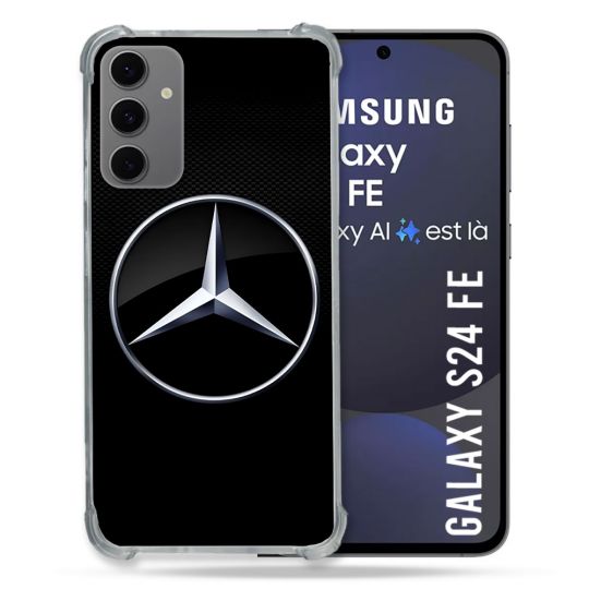 Coque Renforcée Pour Samsung Galaxy S24 FE Mercedes Carbone