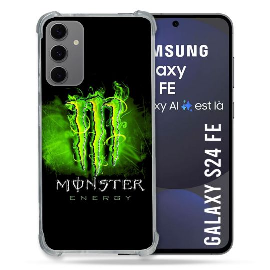 Coque Renforcée Pour Samsung Galaxy S24 FE Monster Energy Vert