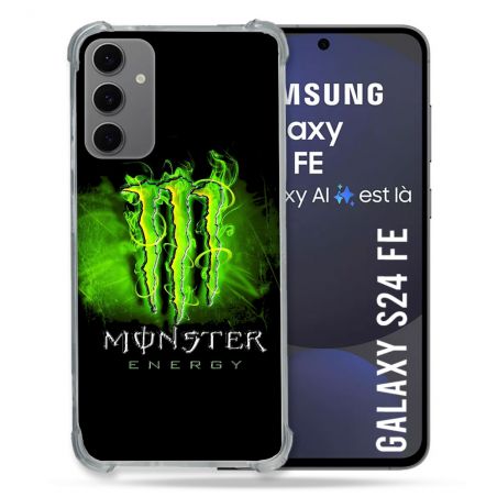 Coque Renforcée Pour Samsung Galaxy S24 FE Monster Energy Vert