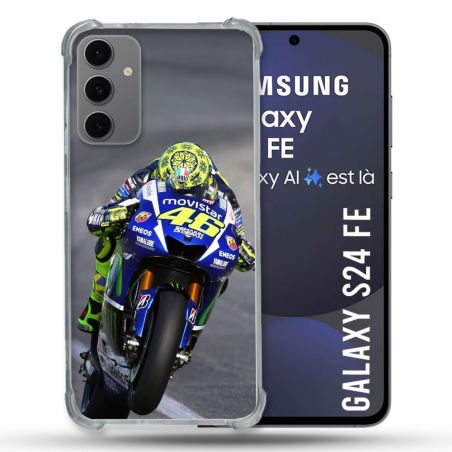 Coque Renforcée Pour Samsung Galaxy S24 FE Moto Course GP Wheeling 46