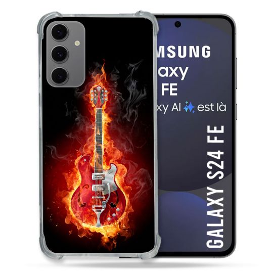 Coque Renforcée Pour Samsung Galaxy S24 FE Musique Guitare Electrique