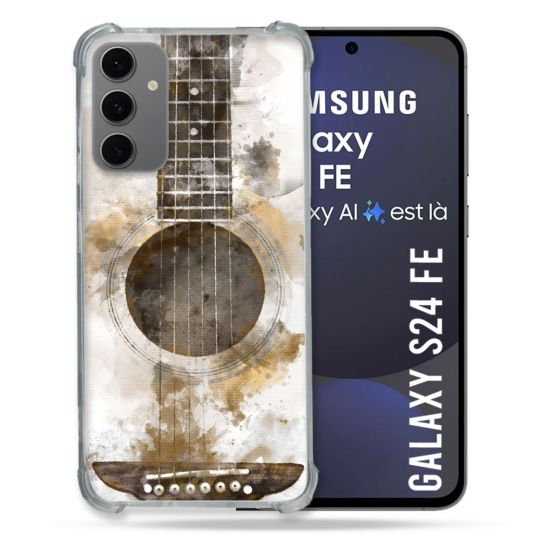 Coque Renforcée Pour Samsung Galaxy S24 FE Musique Guitare Tag