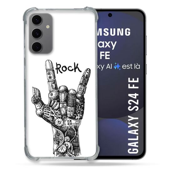 Coque Renforcée Pour Samsung Galaxy S24 FE Musique Rock Main