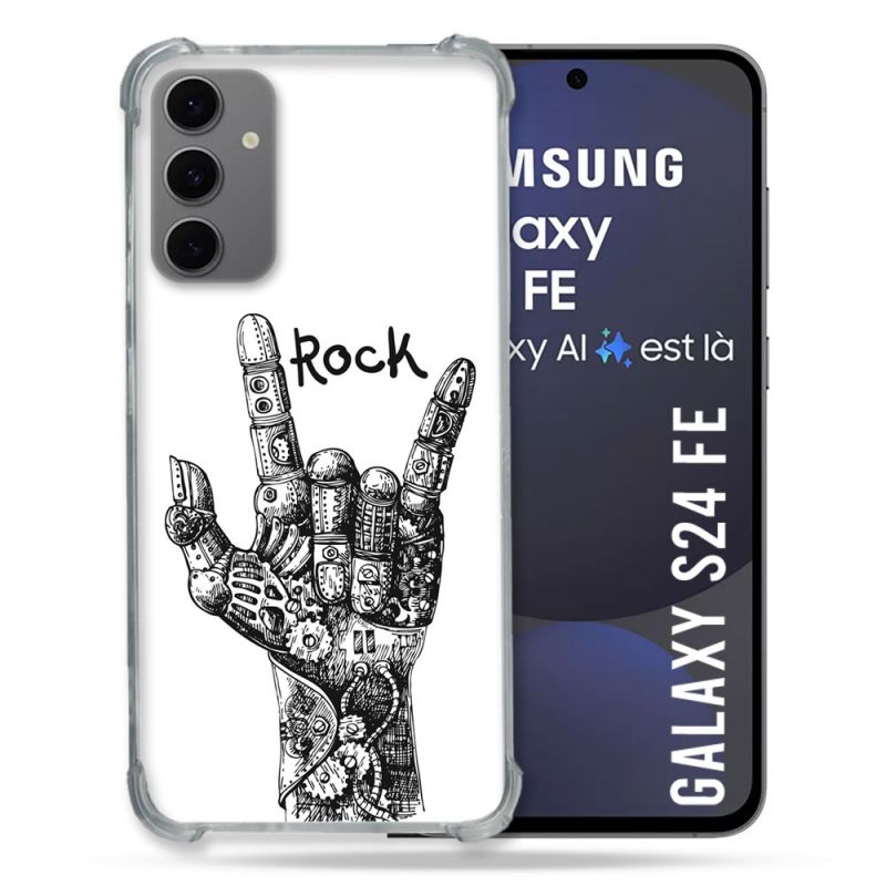 Coque Renforcée Pour Samsung Galaxy S24 FE Musique Rock Main