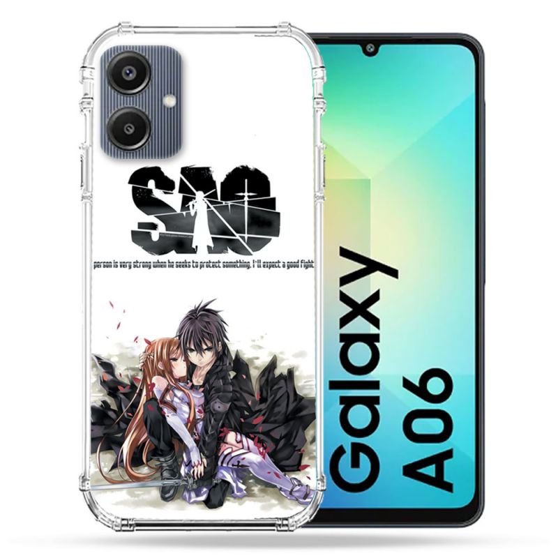 Coque Renforcée Pour Samsung Galaxy A06 Manga SAO sword Art Online Blanc