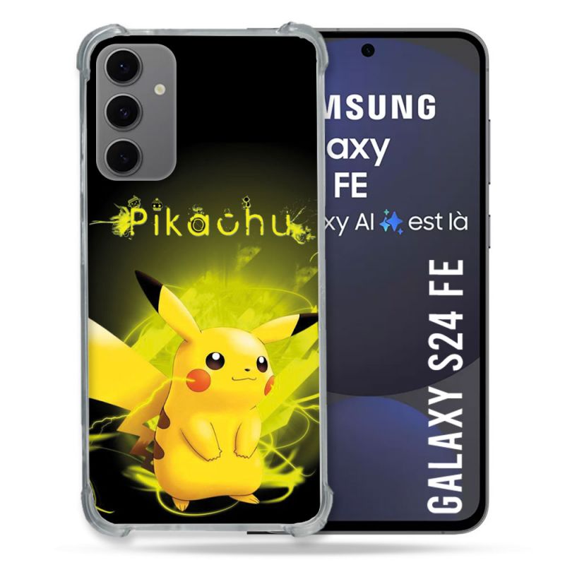 Coque Renforcée Pour Samsung Galaxy S24 FE Pokemon Pikachu Eclair