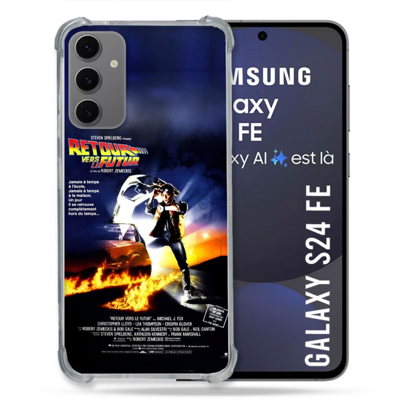 Coque Renforcée Pour Samsung Galaxy S24 FE Retour Vers Le Futur Affiche