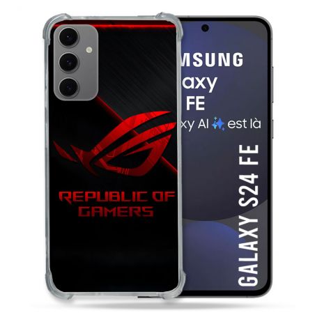 Coque Renforcée Pour Samsung Galaxy S24 FE ROG Rouge