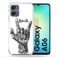 Coque Renforcée Pour Samsung Galaxy A06 Musique Rock Main