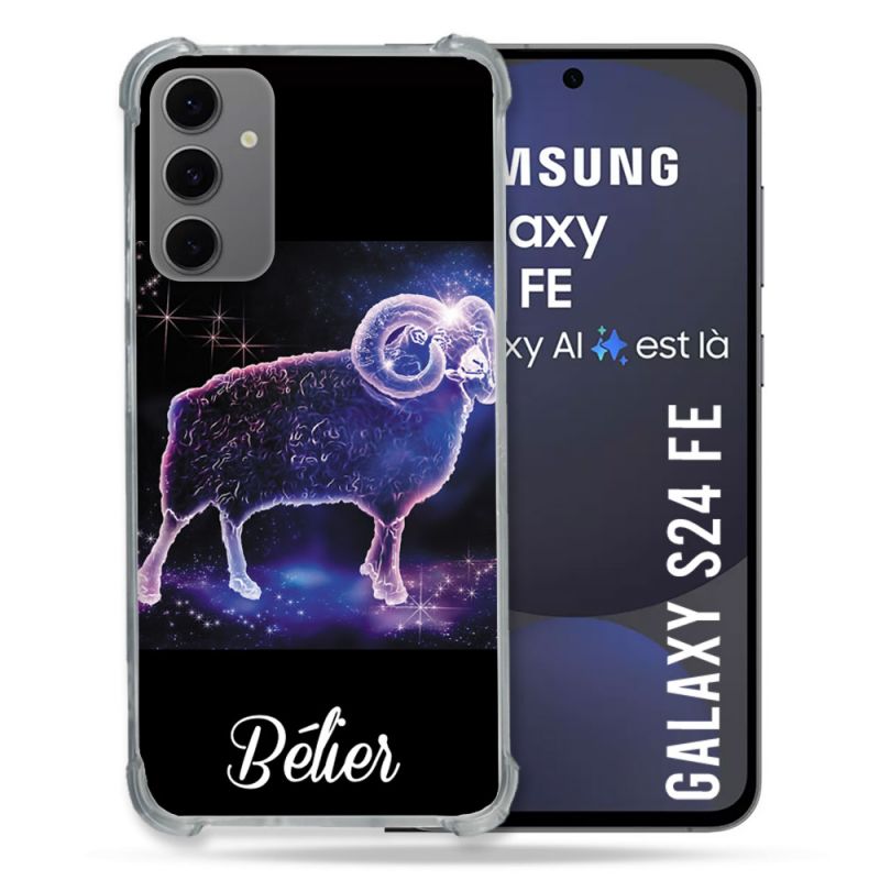 Coque Renforcée Pour Samsung Galaxy S24 FE Signe Zodiaque 2 Bélier