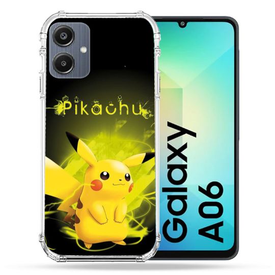 Coque Renforcée Pour Samsung Galaxy A06 Pokemon Pikachu Eclair