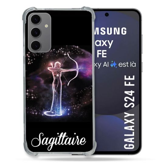Coque Renforcée Pour Samsung Galaxy S24 FE Signe Zodiaque 2 Sagittaire