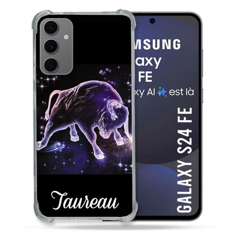 Coque Renforcée Pour Samsung Galaxy S24 FE Signe Zodiaque 2 Taureau