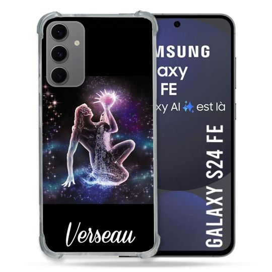 Coque Renforcée Pour Samsung Galaxy S24 FE Signe Zodiaque 2 Verseau