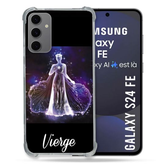 Coque Renforcée Pour Samsung Galaxy S24 FE Signe Zodiaque 2 Vierge