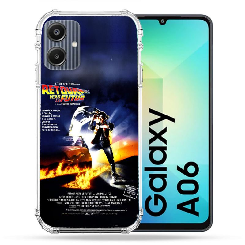 Coque Renforcée Pour Samsung Galaxy A06 Retour Vers Le Futur Affiche