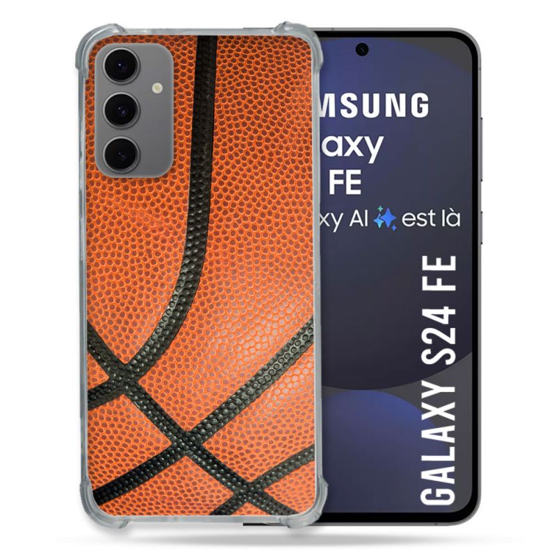 Coque Renforcée Pour Samsung Galaxy S24 FE Sport Ballon Basket