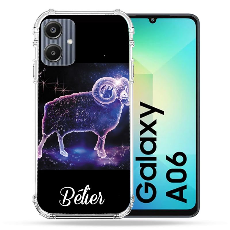 Coque Renforcée Pour Samsung Galaxy A06 Signe Zodiaque 2 Bélier