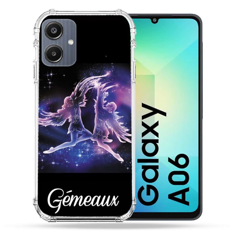Coque Renforcée Pour Samsung Galaxy A06 Signe Zodiaque 2 Gémeaux