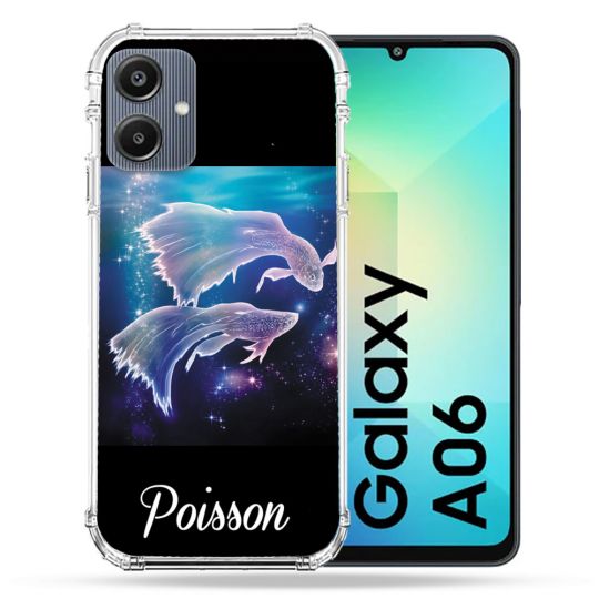 Coque Renforcée Pour Samsung Galaxy A06 Signe Zodiaque 2 Poisson